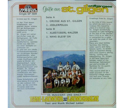 Familie Laimer - Grsse aus St. Gilgen / Jodlerpolka / Almstberl-Walzer / Hans bleib da SP 1984 Neu