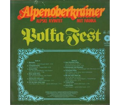 Alpenoberkrainer Alpski Kvintet - Polka Fest LP