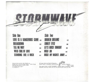 Stormwave - Love is a dangerous Game MC Neu