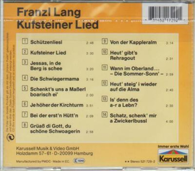 Franzl Lang - Das Kufsteiner Lied