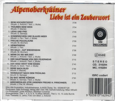 Alpenoberkrainer Alpski Kvintet - Liebe ist ein Zauberwort CD Neu