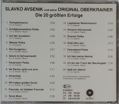 Slavko Avsenik und seine Original Oberkrainer - Die 20 grten Erfolge CD