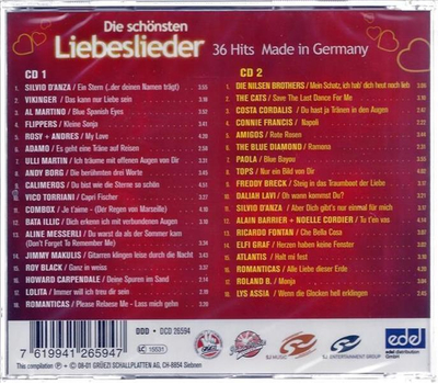 Die schnsten Liebeslieder 36 Hits Made in Germany 2CD Neu