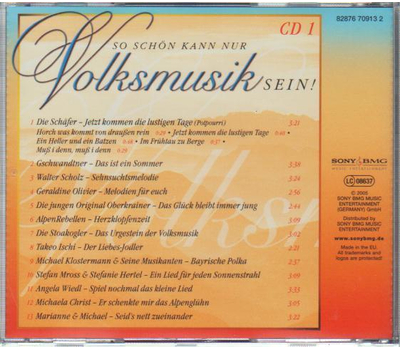 So schn kann nur Volksmusik sein! CD1