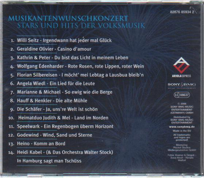 Musikantenwunschkonzert - Stars und Hits der Volksmusik CD2