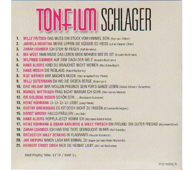 Tonfilm Schlager - Vol. 1 (10-CD-Box)