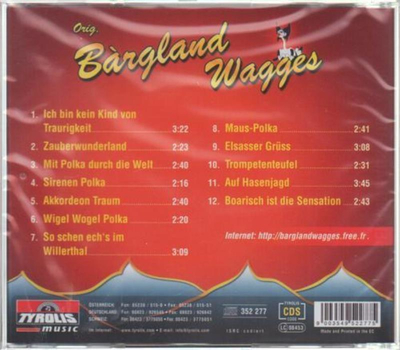 Orig. Bargland Wagges - Mit Stimmung durch die Welt (Made in Elsass)