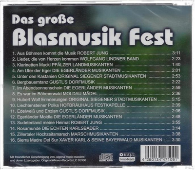 Das groe Blasmusik Fest CD Neu