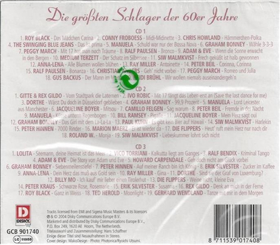 Die grten Schlager der 60er Jahre 3CD Neu