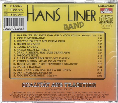 Hans Liner Band - Jeder Mensch braucht a Schutzengerl