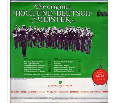 Die original Hoch- und Deutschmeister - Wien bleibt Wien (LP Neu)