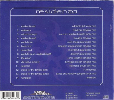 Residenza compiled and mixed by Kaiser Souzai