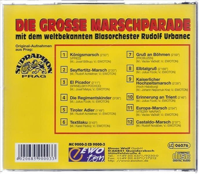 Die grosse Marscharade mit dem weltbekannten Blasorchester Rudolf Urbanec - Original-Aufnahmen aus Prag CD Neu