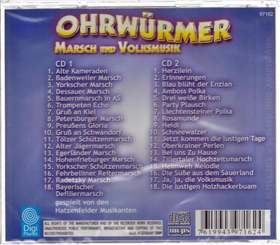 Ohrwrmer Marsch und Volksmusik 2CD