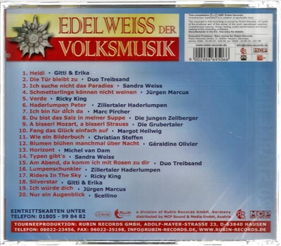 Edelweiss der Volksmusik - Die schnsten Hits der Tournee 125 Jahre Heidi CD Neu