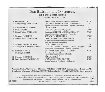 Blserkreis Innsbruck - Canzonen Sonaten Suiten