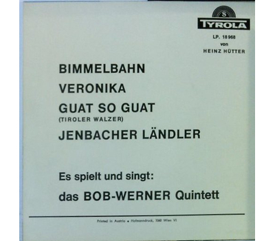 Bob-Werner Quintett von Jenbach bis zum Achensee 1968 SP Neu