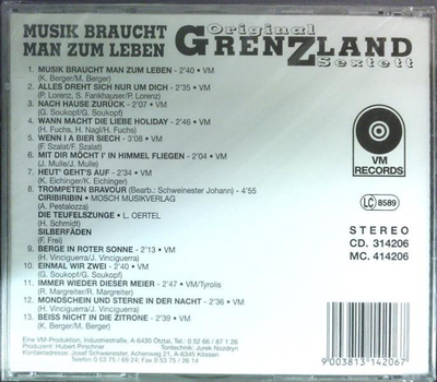 Orig. Grenzland Sextett - Musik braucht man zum Leben CD 19xx RAR