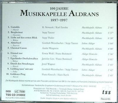 Musikkapelle Aldrans 100 Jahre 1897 - 1997