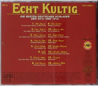 Echt Kultig - Die besten deutschen Schlager der 60er und 70er 3CD