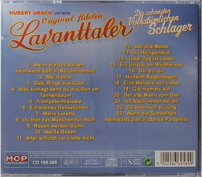 Hubert Urach und seine Original fidelen Lavanttaler - Die schnsten Volkstmlichen Schlager