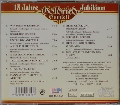 Goldried Quintett - 15 Jahre Jubilum