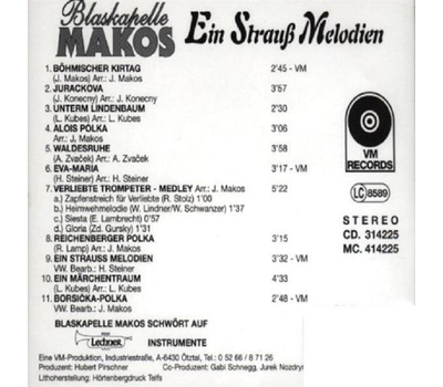 Blaskapelle Makos - Ein Strau Melodien CD