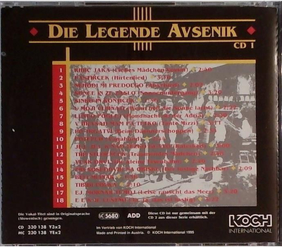 Slavko Avsenik und seine Original Oberkrainer - Die Legende Avsenik Vol. 1 CD1