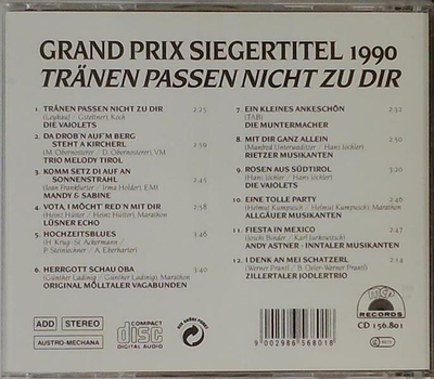 Grand Prix Siegertitel 1990 - Trnen passen nicht zu dir