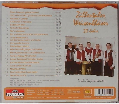 Zillertaler Weisenblser / Tiroler Tanzmusikanten - 20 Jahre Instrumental