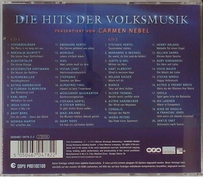 Die Hits der Volksmusik prsentiert von Carmen Nebel 2CD