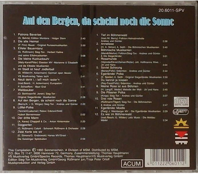 Auf den Bergen, da scheint noch die Sonne 2CD