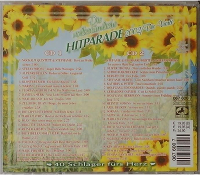 Die volkstmliche Hitparade 2002 Die Vierte 40 Schlager frs Herz 2CD