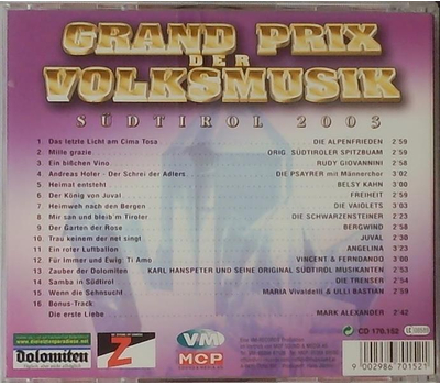 Grand Prix der Volksmusik 2003 Sdtirol