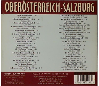 Volksmusik Rare Schellacks 1910-1949 Obersterreich - Salzburg