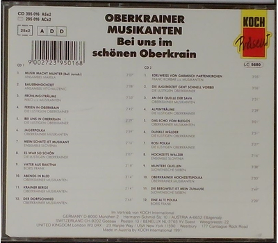 Oberkrainer Musikanten - Bei uns im schnen Oberkrain 2CD