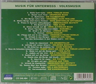 Musik fr unterwegs - Volksmusik 2CD