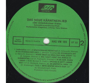 Das neue Krntnerlied Platte 4 - Der Unterkrntner Kreis LP