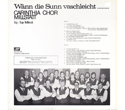 Carinthia Chor Millstatt - Wann die Sunn vaschleicht... LP