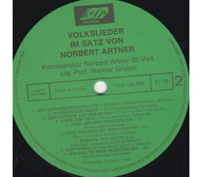 Kammer Chor Norbert Artner St. Veit - Volkslieder LP