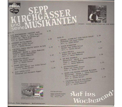 Sepp Kirchgasser und seine Musikanten - Auf ins Wochenend 1985 LP used