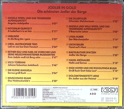 Jodler in Gold - Die schnsten Jodler der Berge