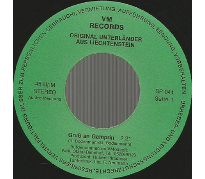 Orig. Unterlnder aus Liechtenstein - Gru an Gamprin / Schne Welt SP