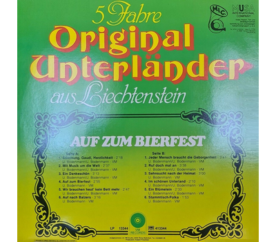 Orig. Unterlnder aus Liechtenstein - Auf zum Bierfest LP