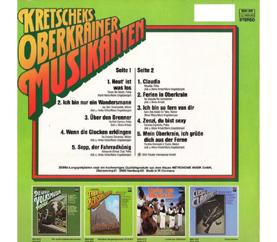 Kretscheks Oberkrainer - Mein Oberkrain, ich grsse dich aus der Ferne 1976 LP