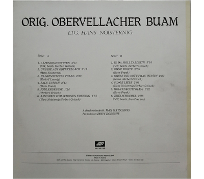 Orig. Obervellacher Buam - Alpensilhouetten LP 1970er