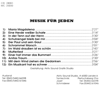 Oberland Duo Artur und Rudi - Musik fr jeden