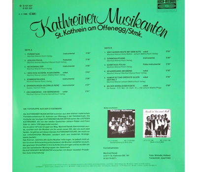 Kathreiner Musikanten - Ferien Tage