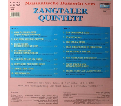 Musikalische Busserln vom Zangtaler Quintett