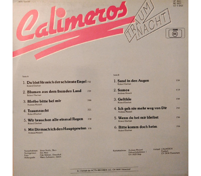 Calimeros - Traumnacht LP